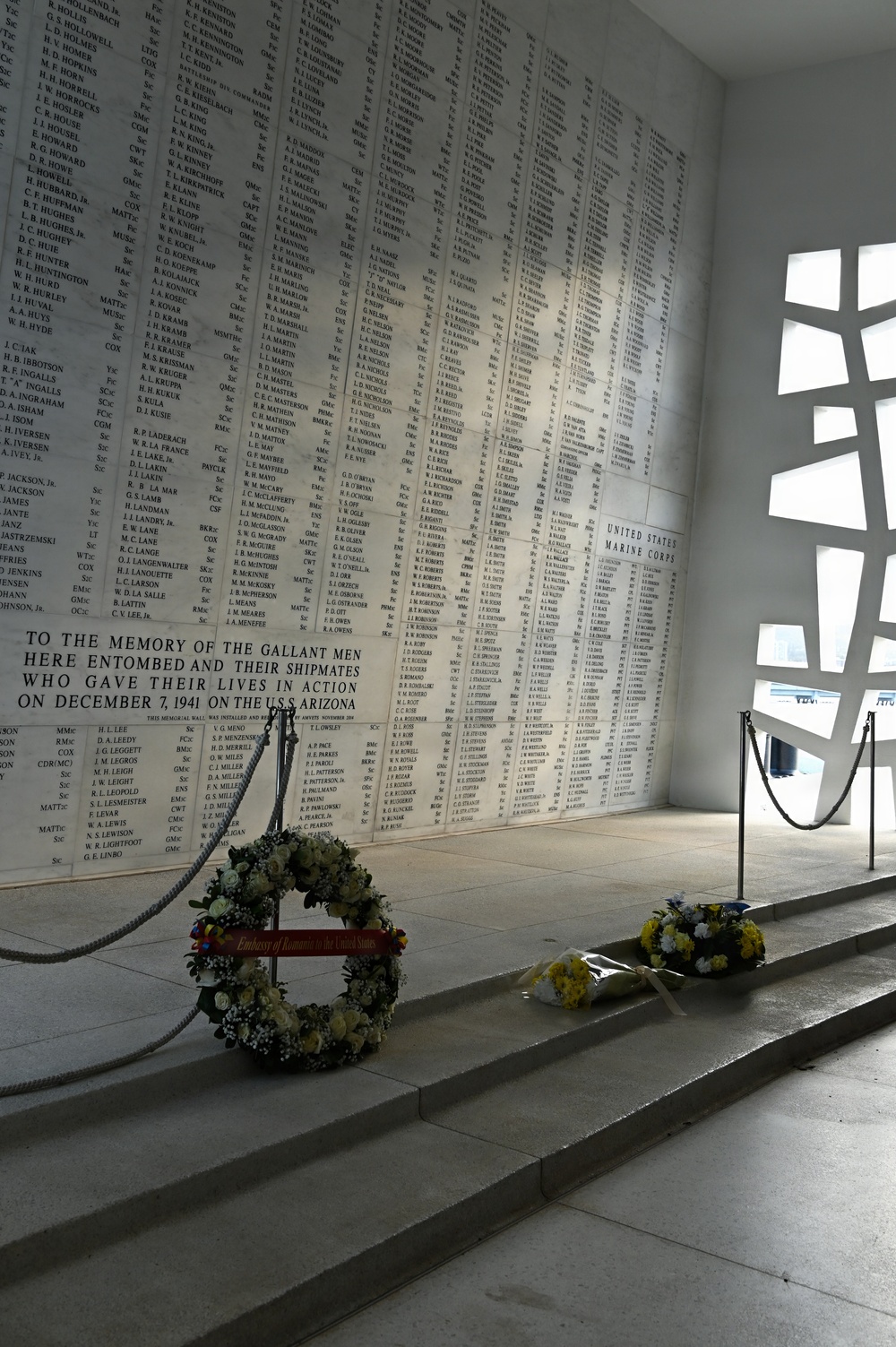Japanese wreath laying ceremony at USS Arizona Memorial