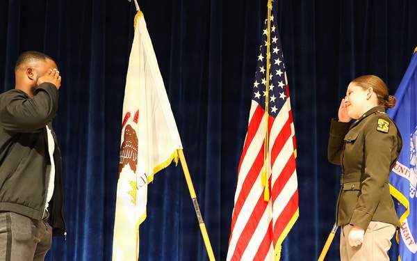 Illinois National Guard Leaders Welcome 10 New Second Lieutenants During Spring ROTC Commissioning Ceremonies