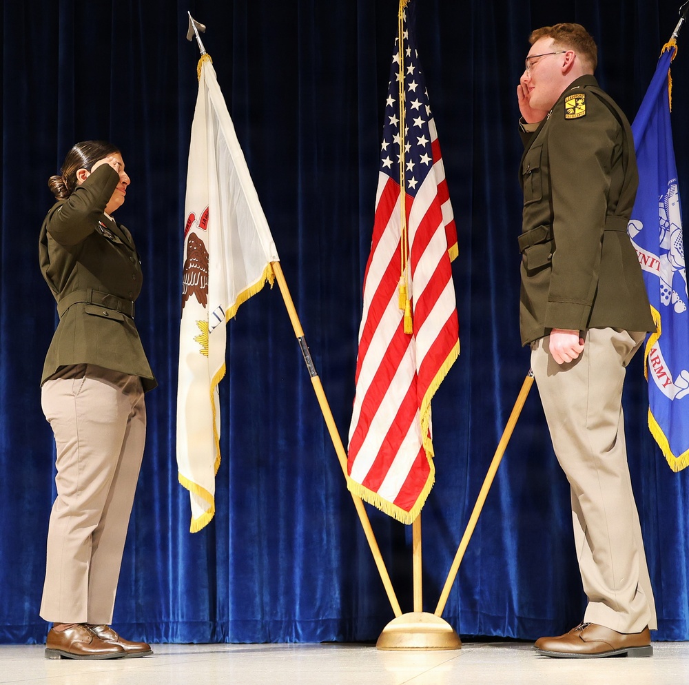 Illinois National Guard Leaders Welcome 10 New Second Lieutenants During Spring ROTC Commissioning Ceremonies