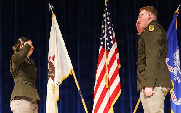 Illinois National Guard Leaders Welcome 10 New Second Lieutenants During Spring ROTC Commissioning Ceremonies