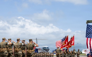 Marine Corps Base Hawaii Change of Command: Col. Jeremy Beaven relinquishes command of MCBH to Col. Stephen DeTrinis