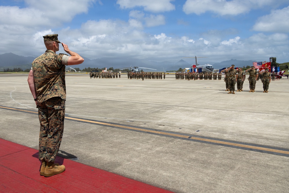 Marine Corps Base Hawaii Change of Command: Col. Jeremy Beaven relinquishes command of MCBH to Col. Stephen DeTrinis
