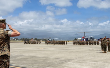 Marine Corps Base Hawaii Change of Command: Col. Jeremy Beaven relinquishes command of MCBH to Col. Stephen DeTrinis