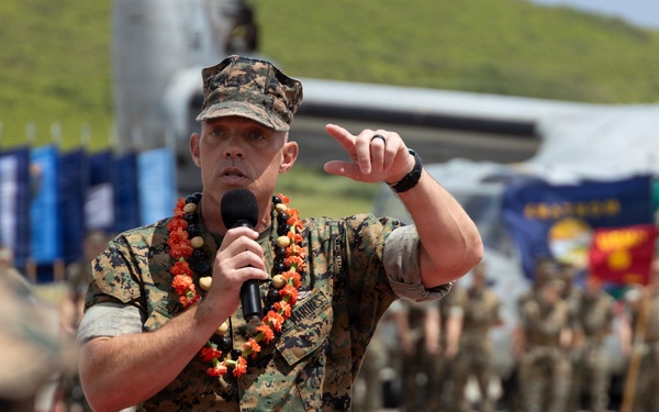Marine Corps Base Hawaii Change of Command: Col. Jeremy Beaven relinquishes command of MCBH to Col. Stephen DeTrinis