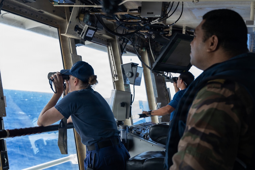 U.S. Coast Guard Cutter Hollyhock, Tongan Royal Navy conduct bilateral operations offshore Tonga