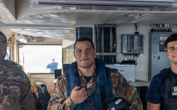 U.S. Coast Guard Cutter Hollyhock, Tongan Royal Navy conduct bilateral operations offshore Tonga
