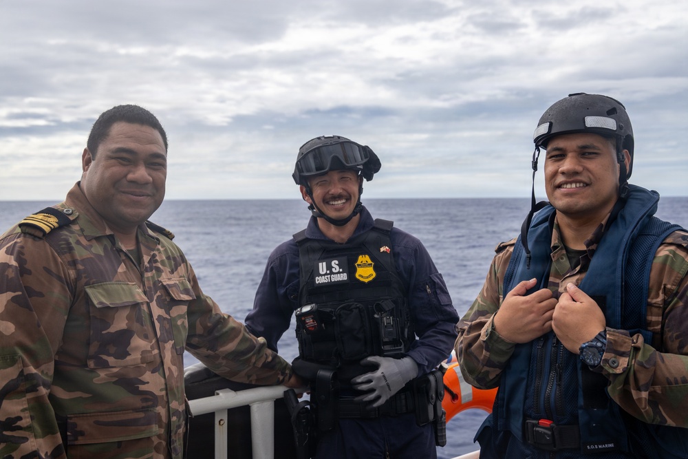 U.S. Coast Guard Cutter Hollyhock, Tongan Royal Navy conduct bilateral operations offshore Tonga