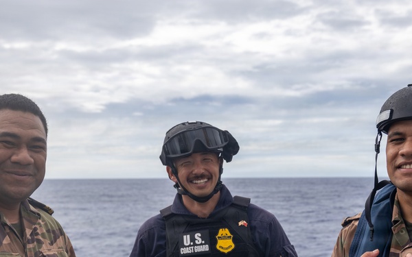 U.S. Coast Guard Cutter Hollyhock, Tongan Royal Navy conduct bilateral operations offshore Tonga