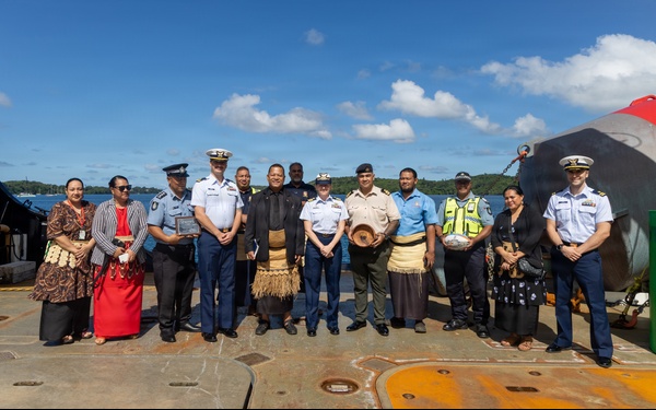 U.S. Coast Guard Cutter Hollyhock, Tongan Royal Navy conduct bilateral operations offshore Tonga