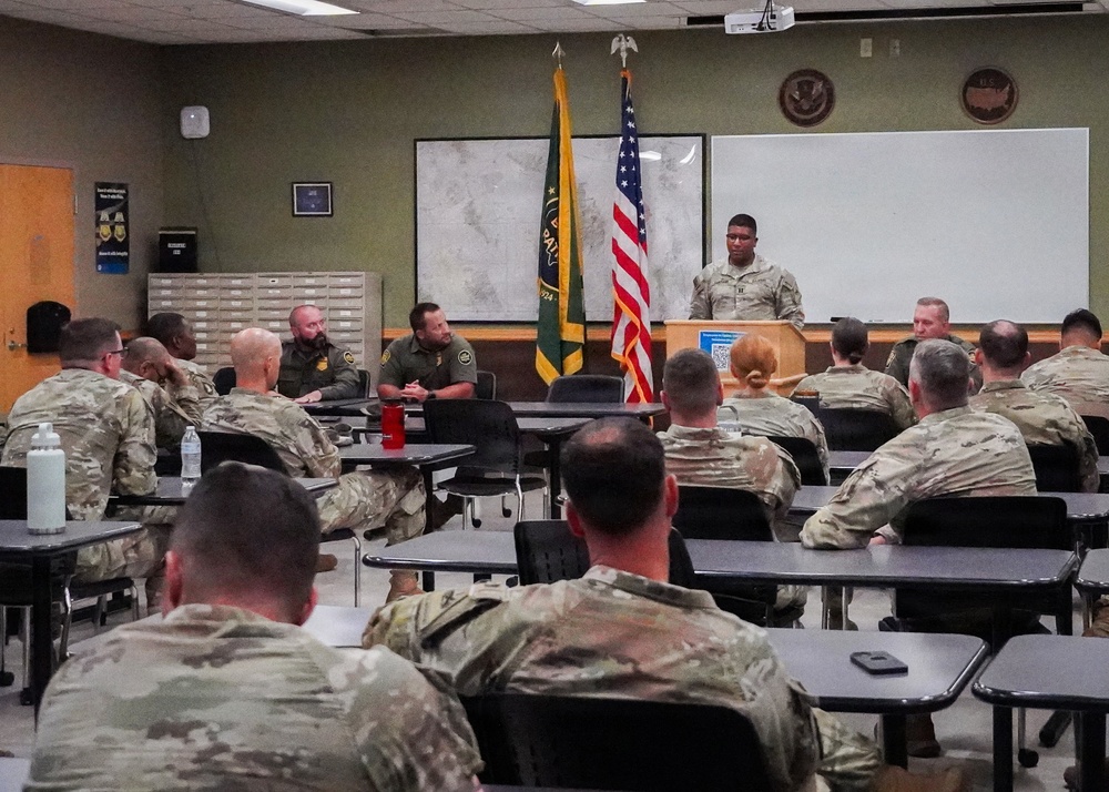 Incoming JTF-SB staff receive orientation from U.S. Border Patrol