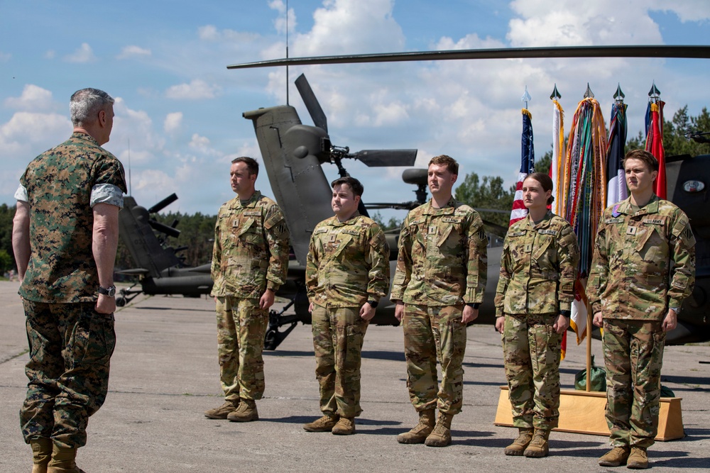 VCJCS promotes and recognizes 3rd CAB Soldiers in Poland