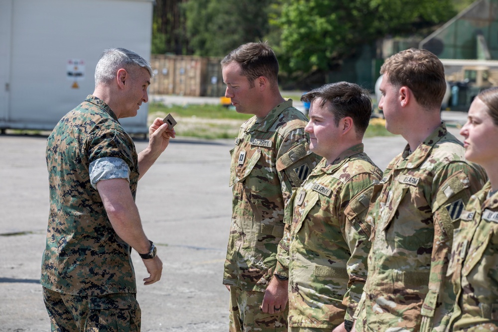 VCJCS promotes and recognizes 3rd CAB Soldiers in Poland