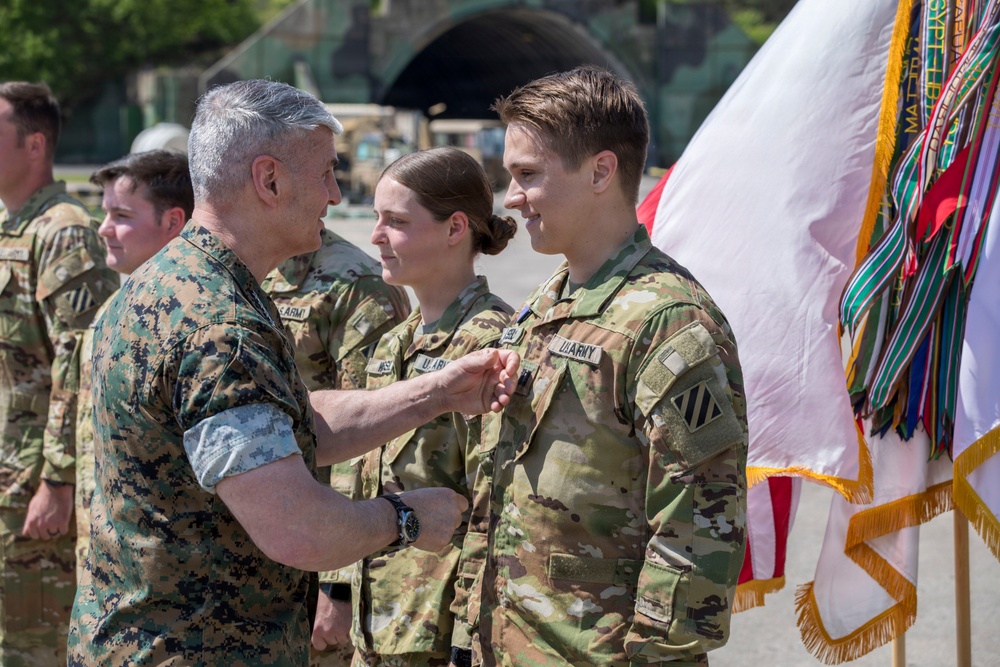 VCJCS promotes and recognizes 3rd CAB Soldiers in Poland