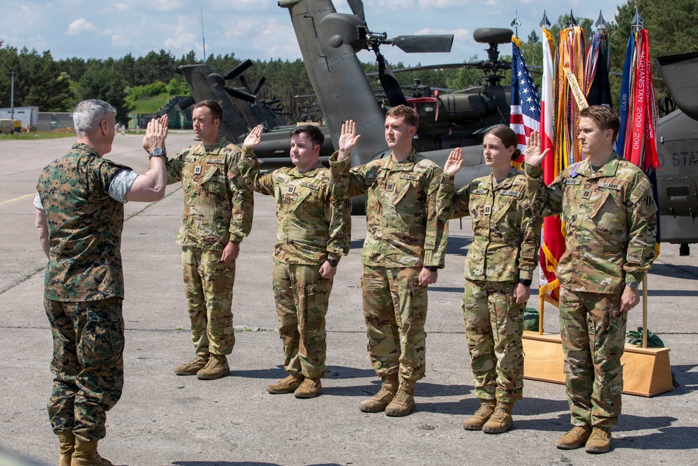 VCJCS promotes and recognizes 3rd CAB Soldiers in Poland