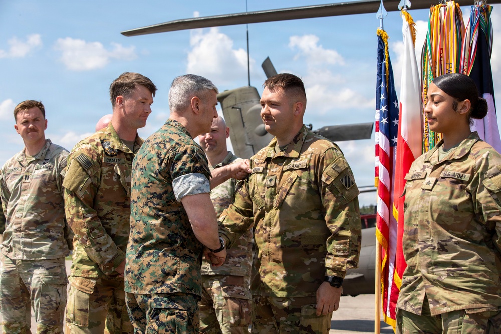 VCJCS promotes and recognizes 3rd CAB Soldiers in Poland