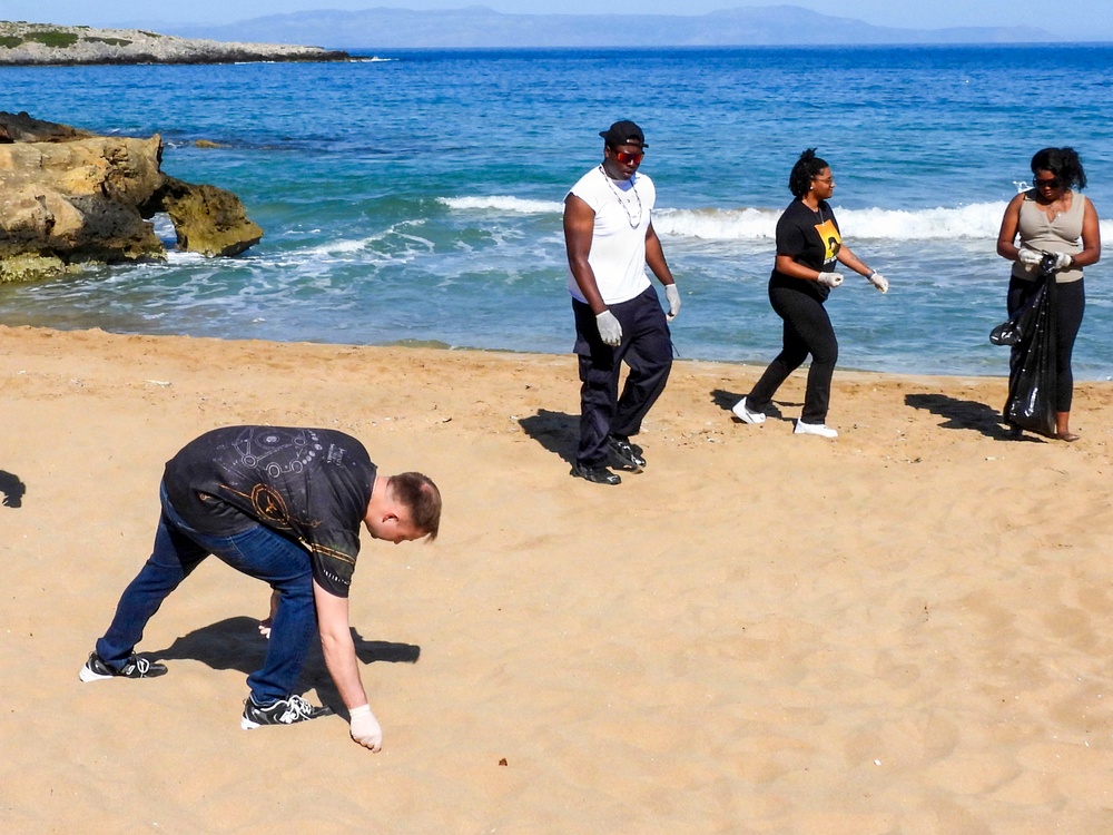 NSA Souda Bay Sailors clean up Kalathas beach in Crete