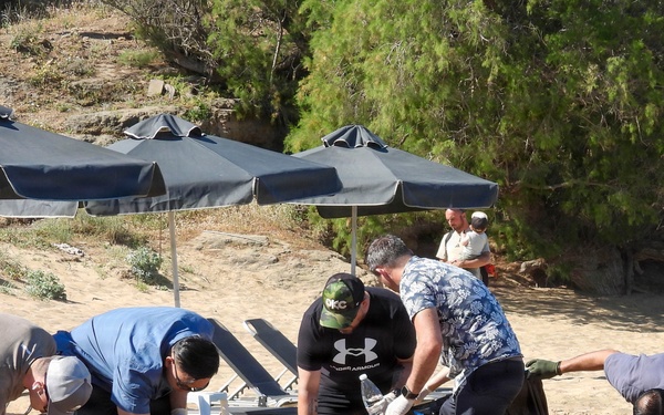 NSA Souda Bay Sailors clean up Kalathas beach in Crete