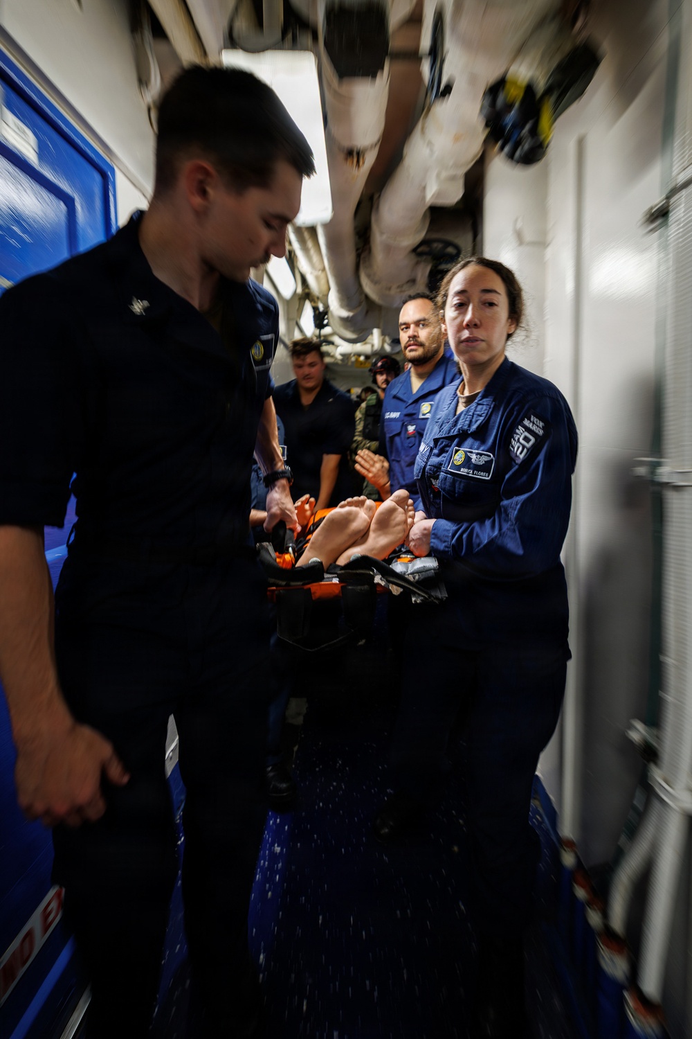 Mount Whitney, HSC-28 Conduct Casualty Evacuation Training