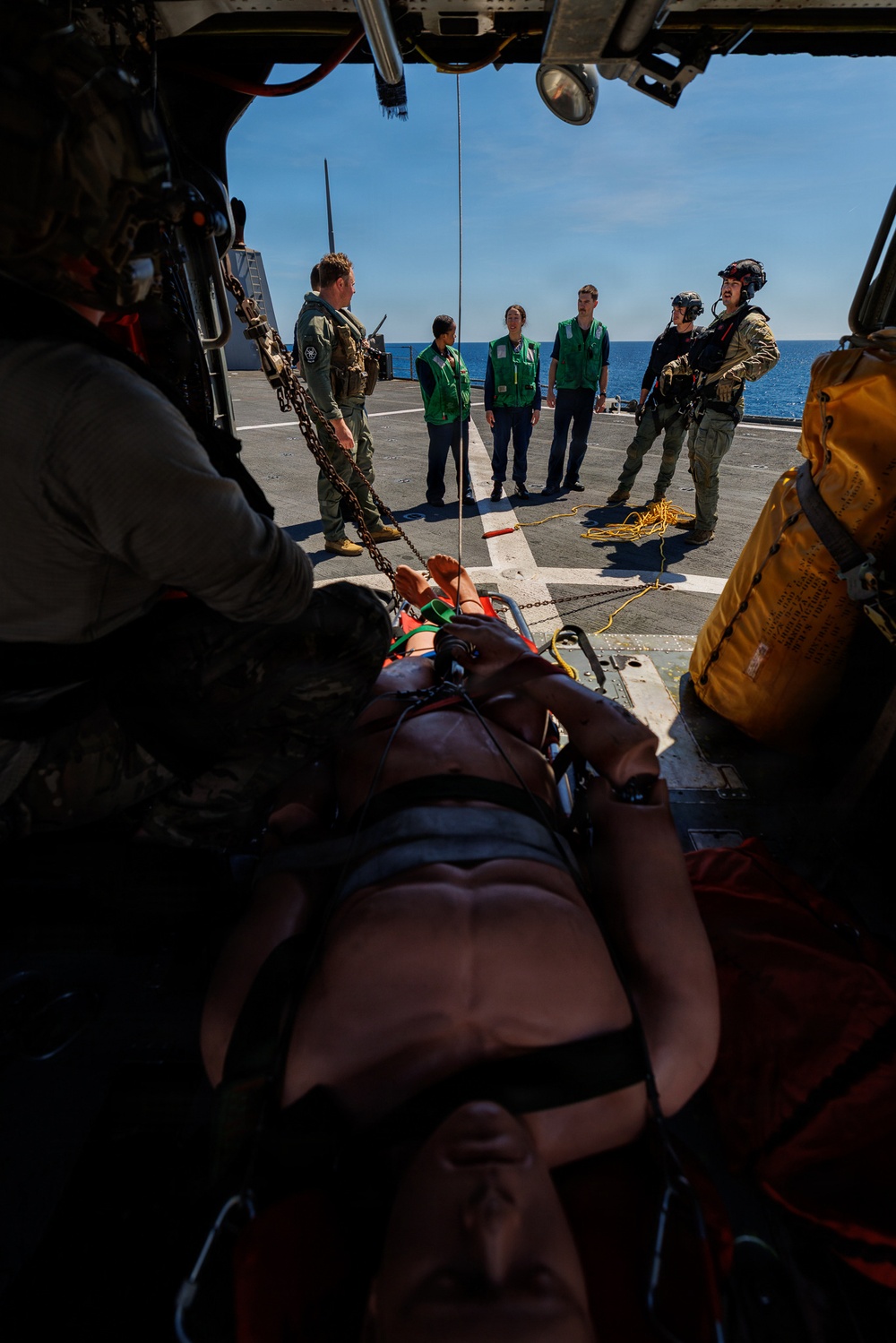 Mount Whitney, HSC-28 Conduct Casualty Evacuation Training