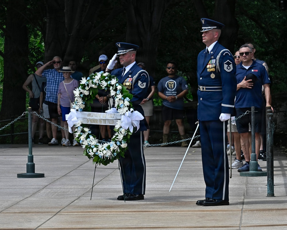 Argentina counterpart visit wreath laying