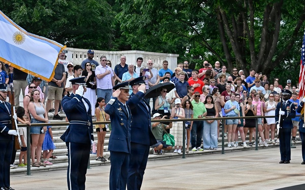 Argentina counterpart visit wreath laying