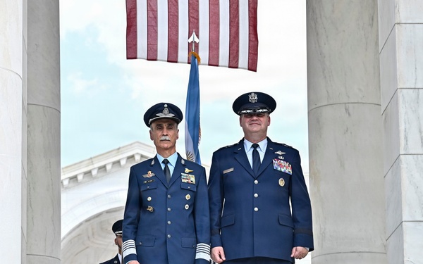 Argentina counterpart visit wreath laying