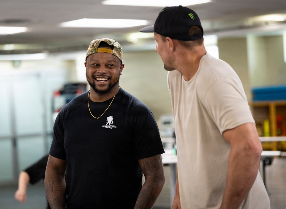 Gronk Visits Walter Reed