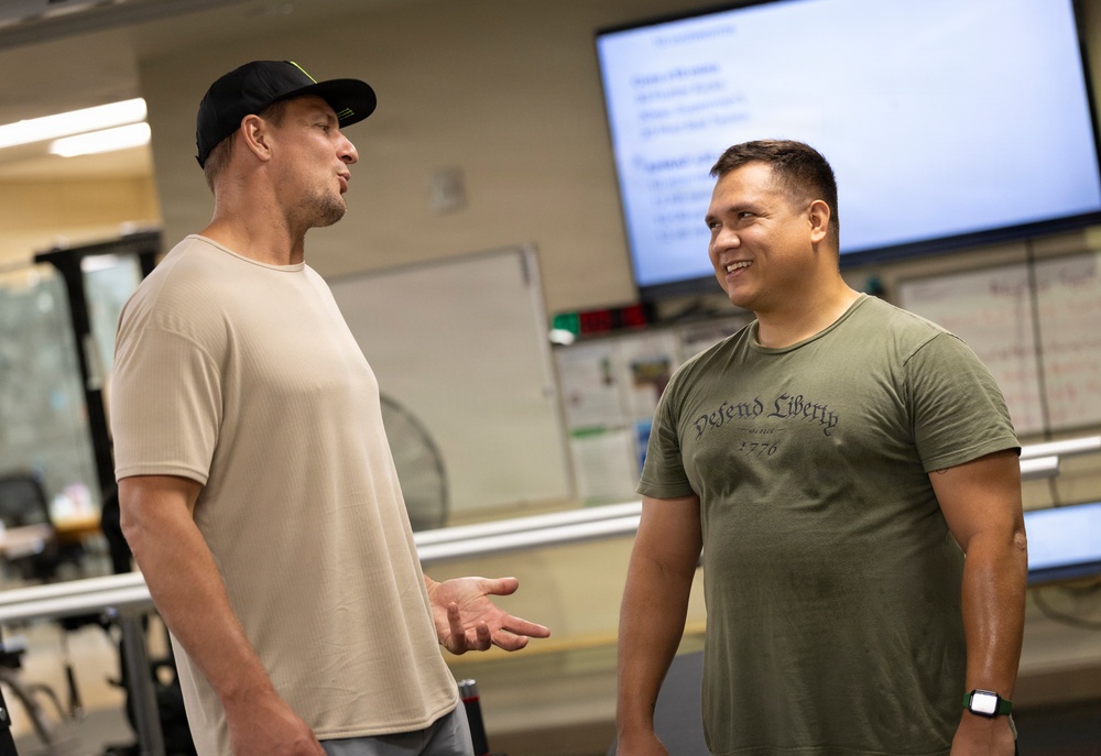 Gronk Visits Walter Reed