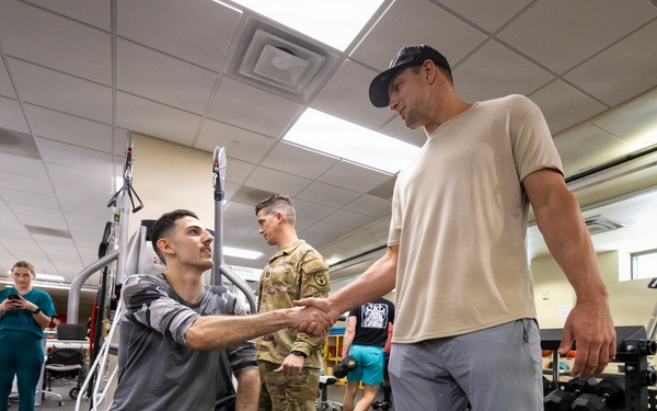 Gronk Visits Walter Reed