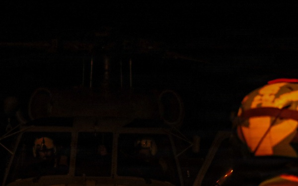 Frank E. Petersen Jr. Conducts Night Helicopter Operations
