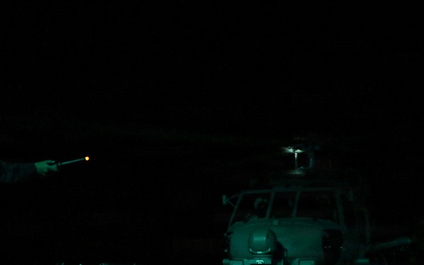 Frank E. Petersen Jr. Conducts Night Helicopter Operations