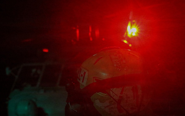 Frank E. Petersen Jr. Conducts Night Helicopter Operations