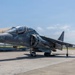 U.S. Marines with VMA-223 fly in a TAV-8B Harrier II