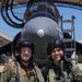 U.S. Marines with VMA-223 fly in a TAV-8B Harrier II