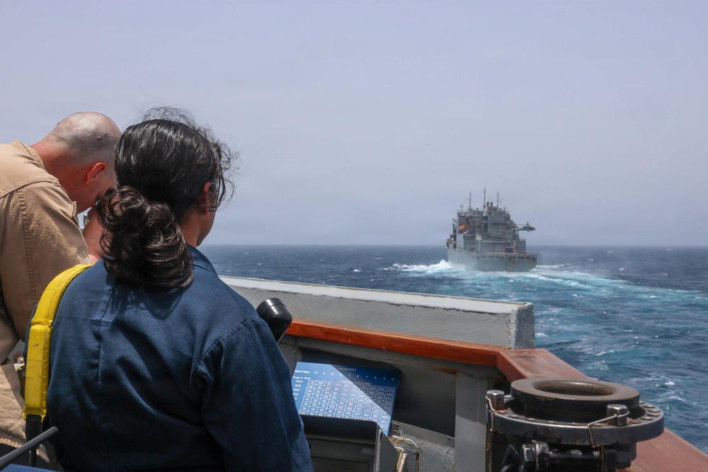 John Finn Conducts A Replenishment-at-Sea