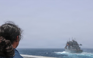 John Finn Conducts A Replenishment-at-Sea