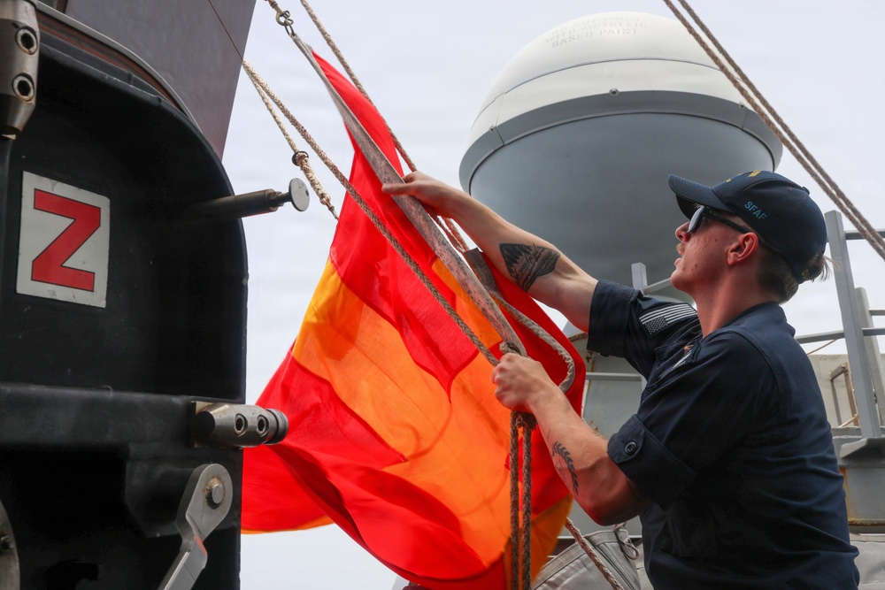 John Finn Conducts A Replenishment-at-Sea