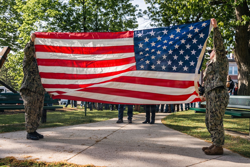 PNSY Retire Flag Mark Wheeler