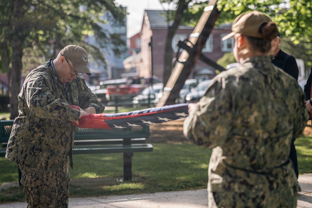 PNSY Retire Flag Mark Wheeler