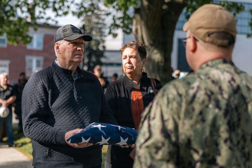 PNSY Retire Flag Mark Wheeler