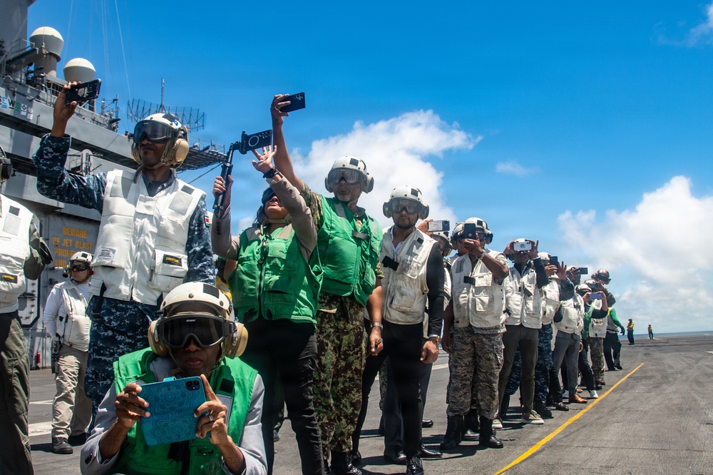 Suriname Government and Military Officials Visit USS Nimitz