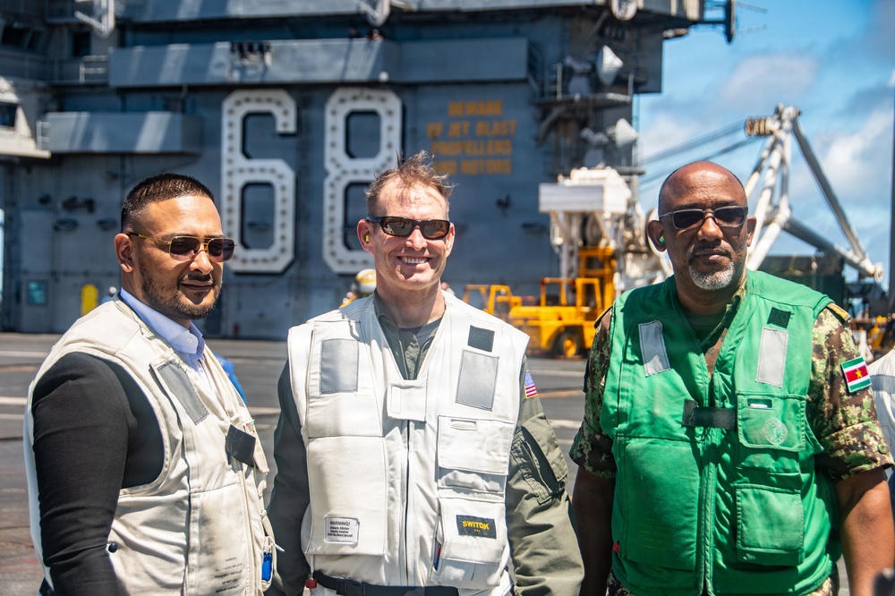 Suriname Government and Military Officials Visit USS Nimitz