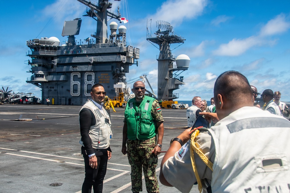 Suriname Government and Military Officials Visit USS Nimitz