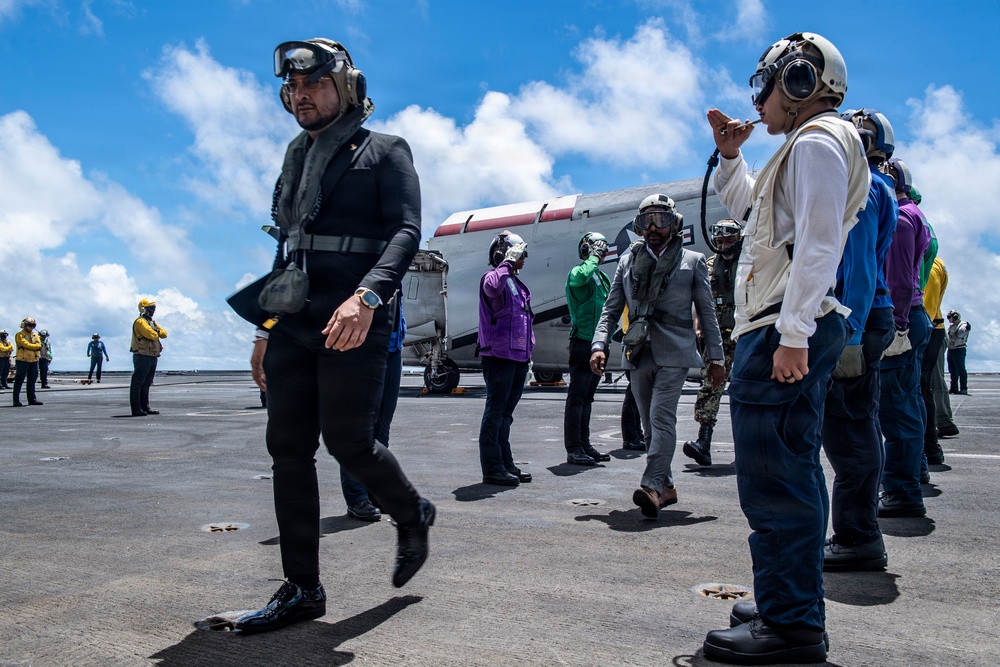 Suriname Government and Military Officials Visit USS Nimitz