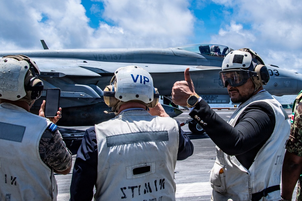 Suriname Government and Military Officials Visit USS Nimitz