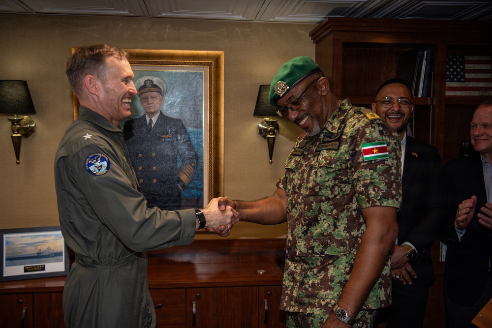 Suriname Government and Military Officials Visit USS Nimitz
