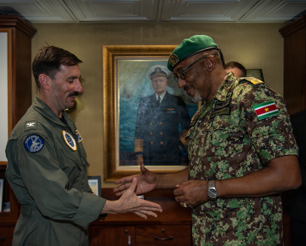 Suriname Government and Military Officials Visit USS Nimitz