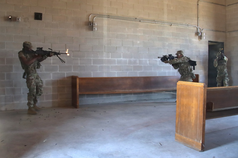 2-108th Infantry Soldiers Clear a Room During Training at JB MDL