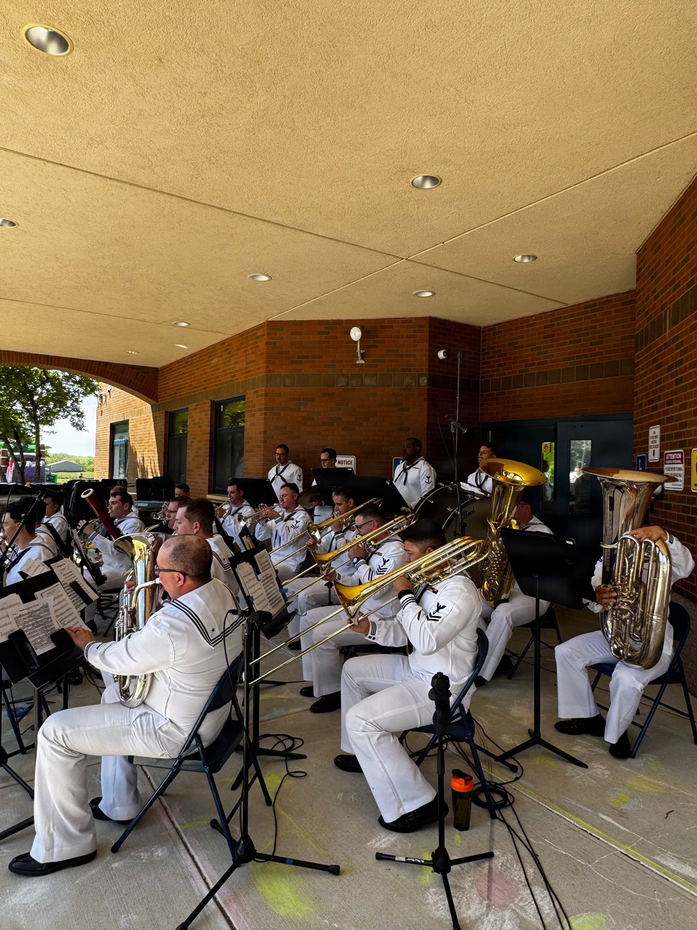 Navy Band Northeast’s Pops Ensemble Performs at Preston Veterans Memorial School in Preston, Connecticut for an afternoon celebrating America’s 250th anniversary.