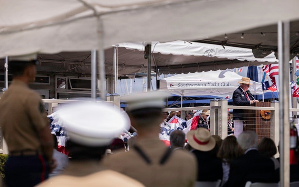 Marine Band San Diego Performs at Southwestern Yacht Club Opening Day Ceremony